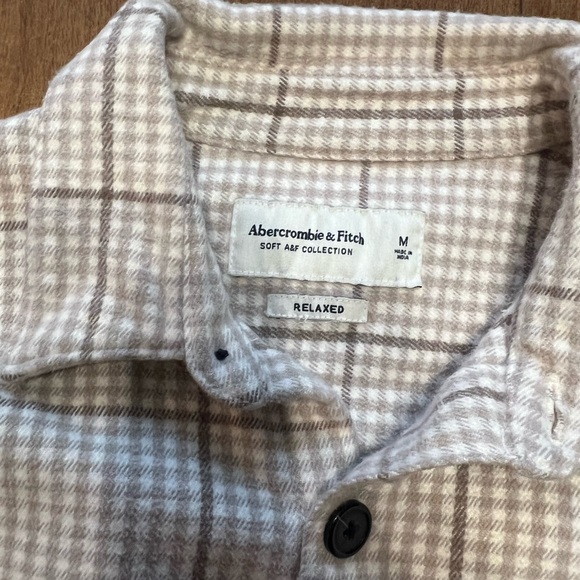Abercrombie Heavyweight 4 Pocket Flannel Over Shirt Shacket Size Medium - Picture 3 of 4